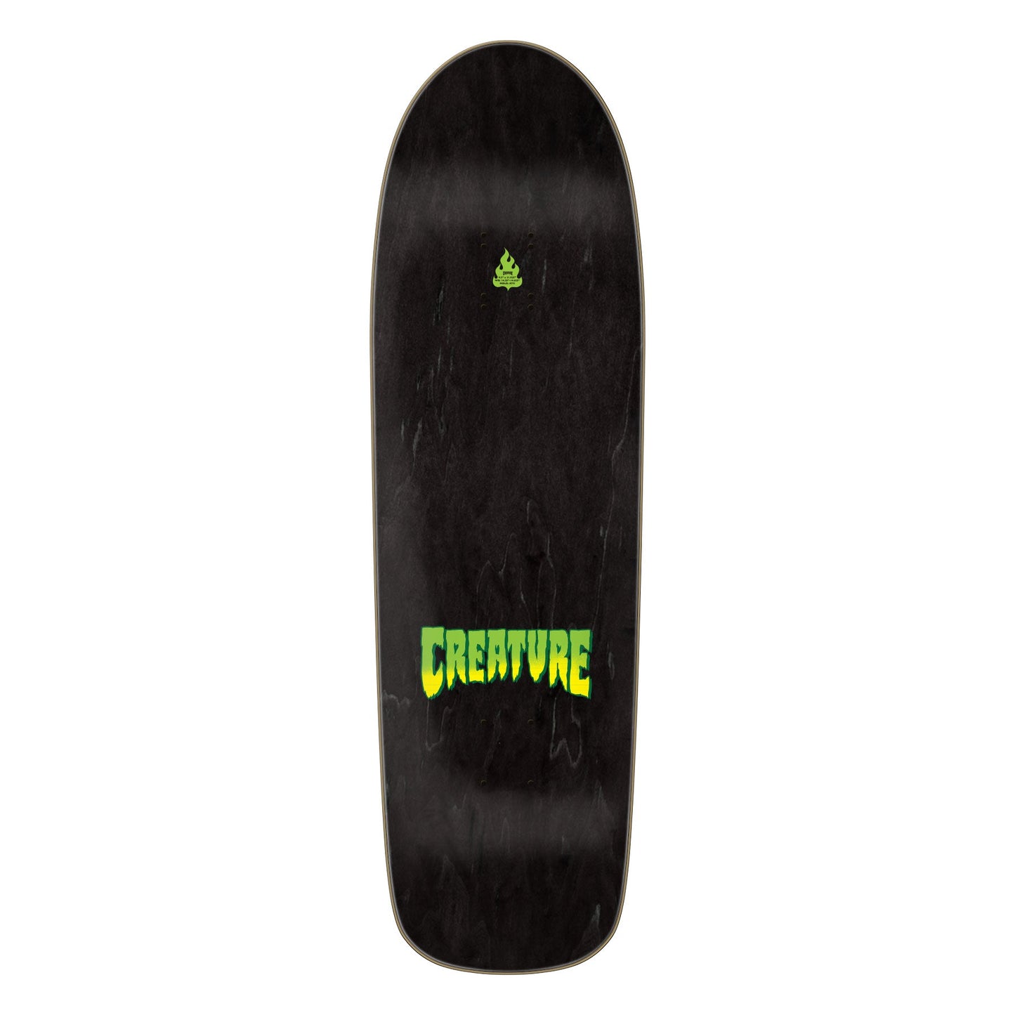 Creature Skateboard Deck Logo Spray Black 9.30" x 31.925"