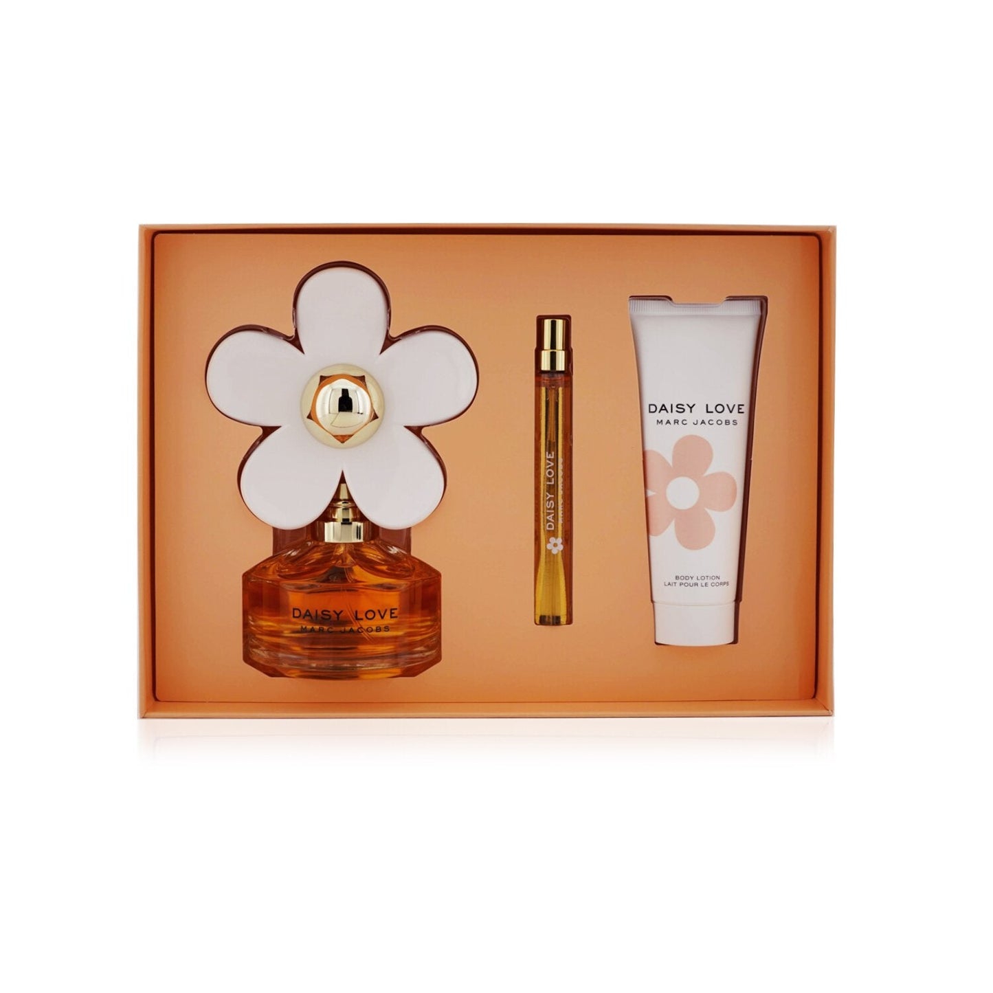 Marc Jacobs Daisy Love Coffret: Eau De Toilette Spray 100ml/3.4oz + Body Lotion 75ml/2.5oz + Eau De Toilette Spray 10ml/0.33oz 3pcs