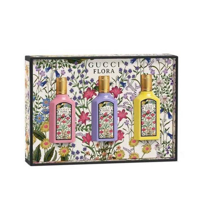 Gucci Flora Gorgeous Woman Mini Set Eau De Parfum ( Gardenia & Magnolia & Orchid ) 3x 5ml