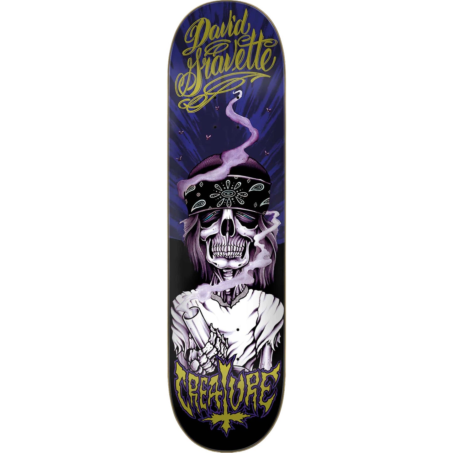 Creature Gravette Hippie Skull Skateboard Deck 8.3"