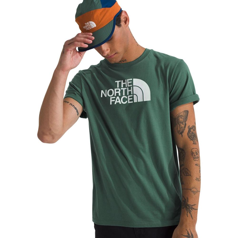 The North Face - Short Sleeve Evolution Half Dome Tee - Men's - Duck Green/TNF White