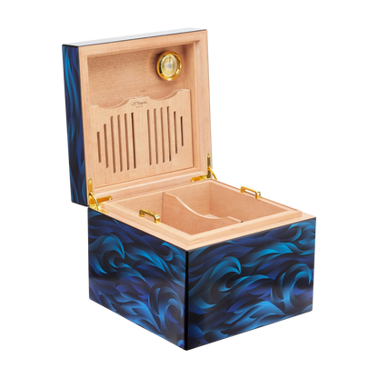 S.T. DUPONT Cigar Humidor Koi Fish Blue 001397