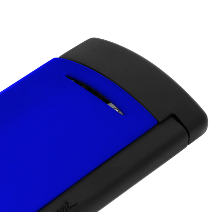 S.T. DUPONT Minijet Lacquer Neon Blue Lighter/Briquet 010871