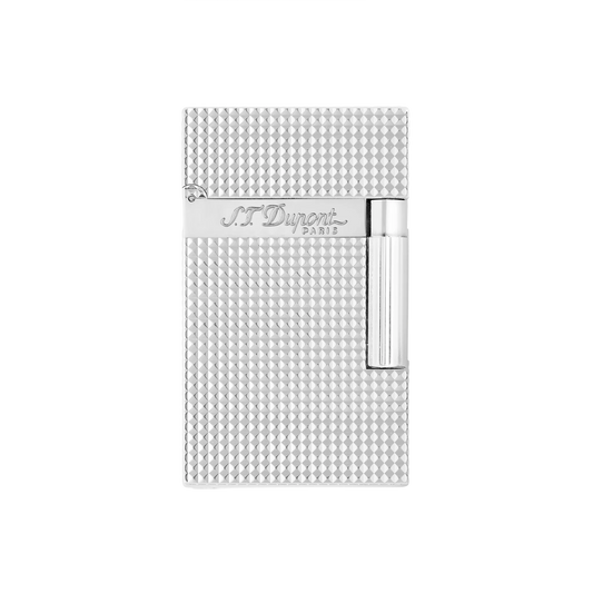 S.T. DUPONT LIGNE 2 DIAMOND HEAD SILVER LIGHTER/BRIQUET 016184