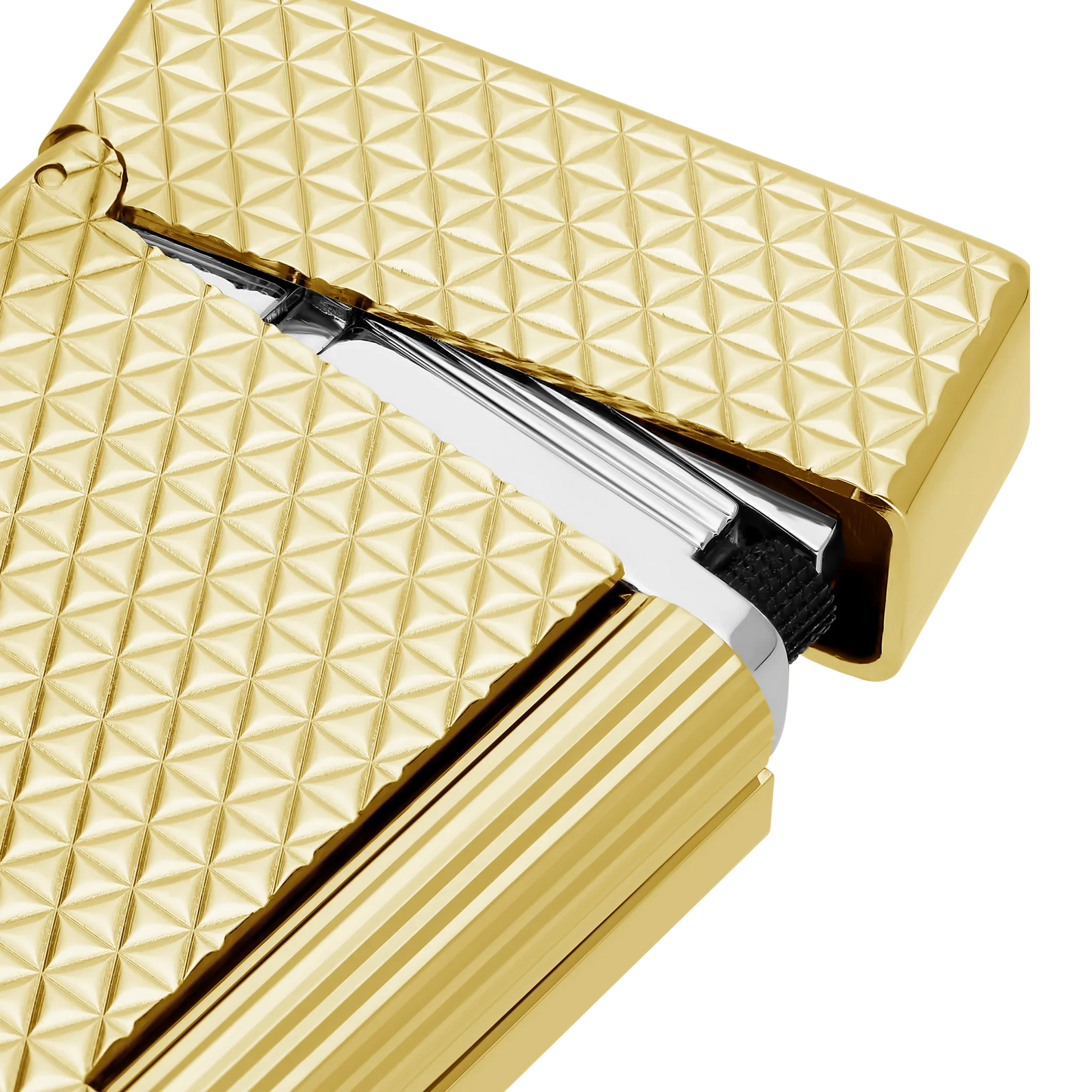 S.T. DUPONT INITIAL DIAMOND HEAD GOLD LIGHTER/BRIQUET 020821