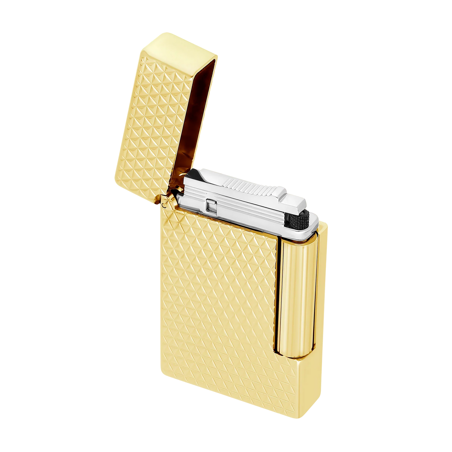 S.T. DUPONT INITIAL DIAMOND HEAD GOLD LIGHTER/BRIQUET 020821