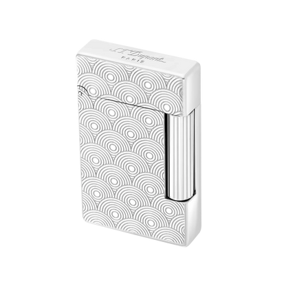 S.T. DUPONT Initial Cinetique Guilloche Palladium Lighter/Briquet 020844