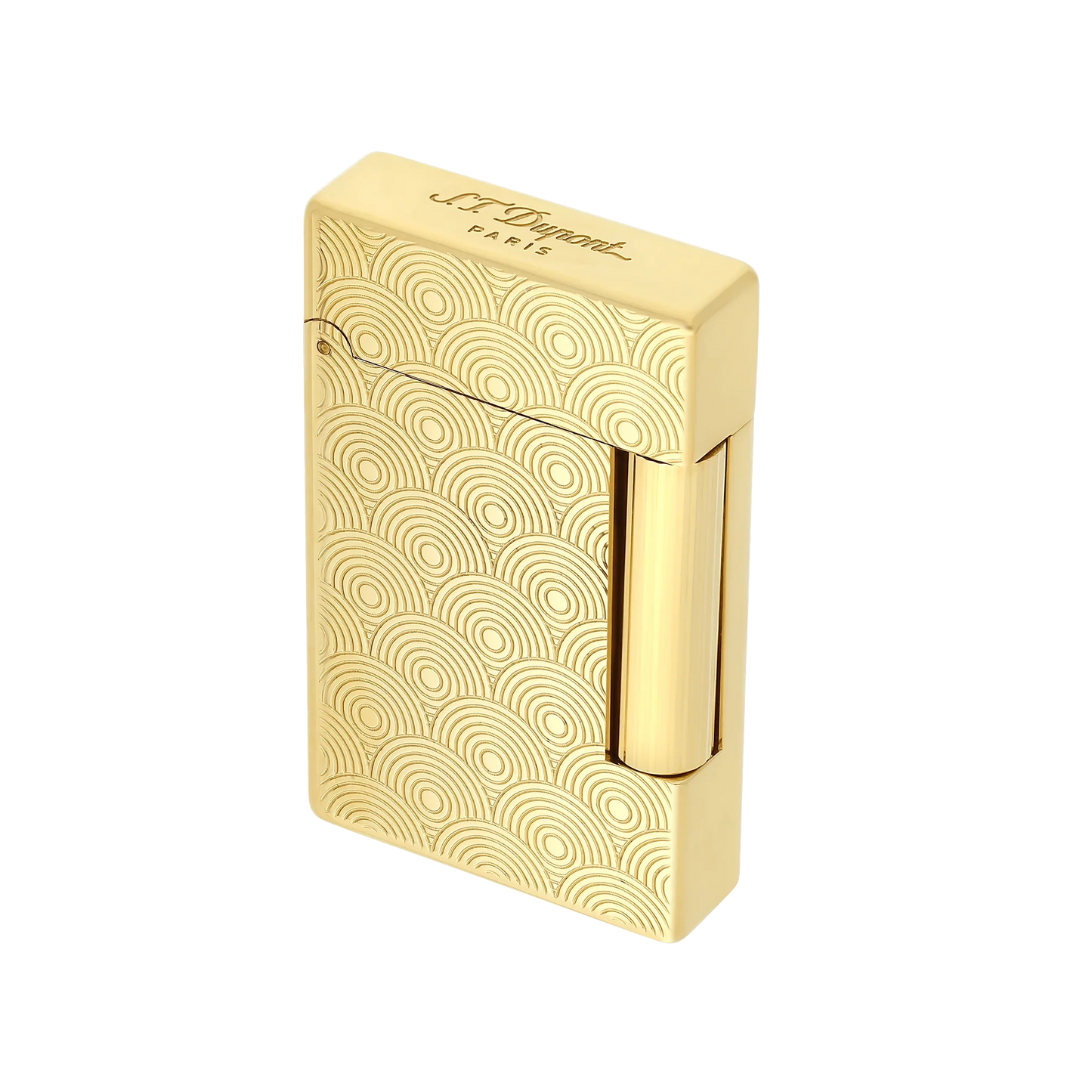 S.T. DUPONT Initial Cinetique Guilloche Golden Lighter/Briquet 020845