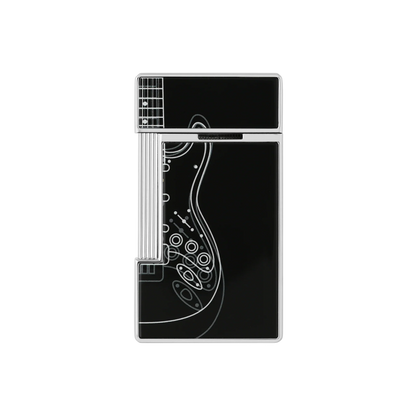 S.T. DUPONT Slimmy Fender Black Lacquered Lighter/Briquet 028025