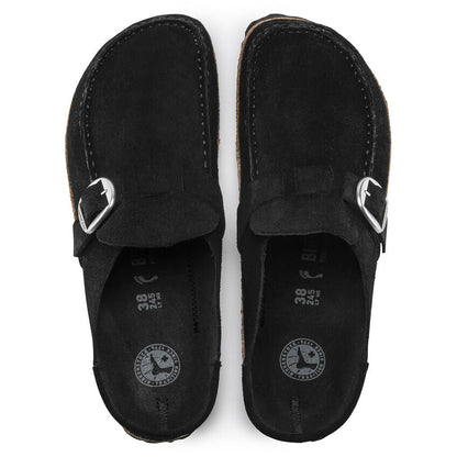 Women's Buckley Suede Leather Black Regular/Wide