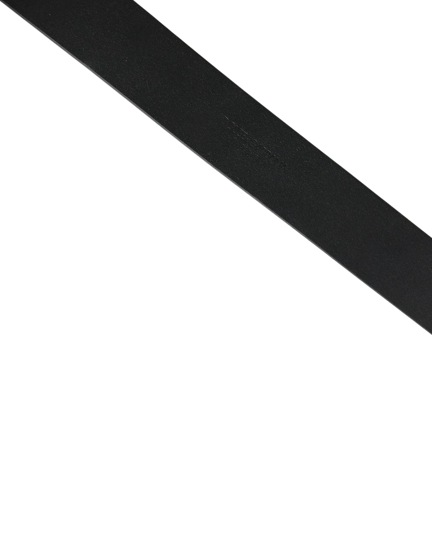 Dolce & Gabbana Black Calf Leather Gold Metal Buckle  Belt