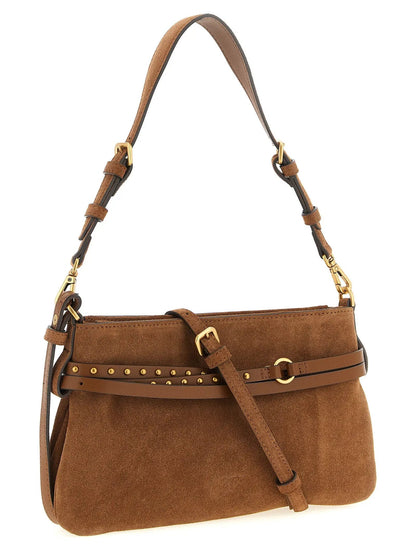 PINKO Brown Lamb Leather Shoulder Bag