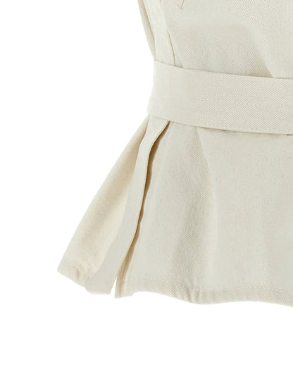 Lemaire White Cotton Sleeveless Jacket