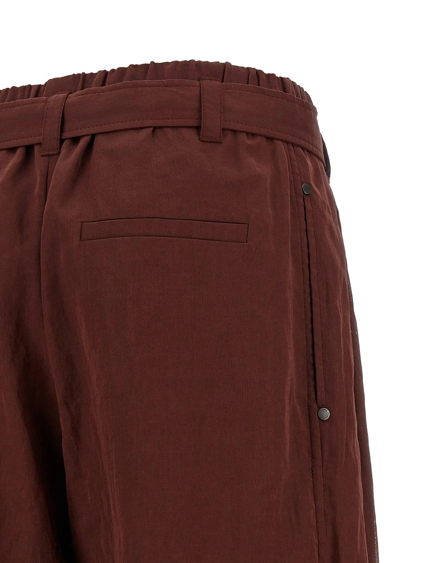 Brunello Cucinelli Bordeaux Cotton Flared Pants