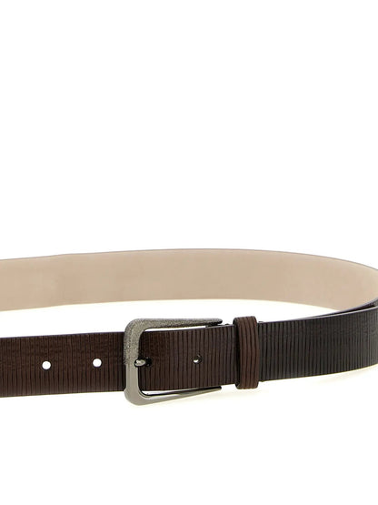 Brunello Cucinelli Brown Leather Regular Belt