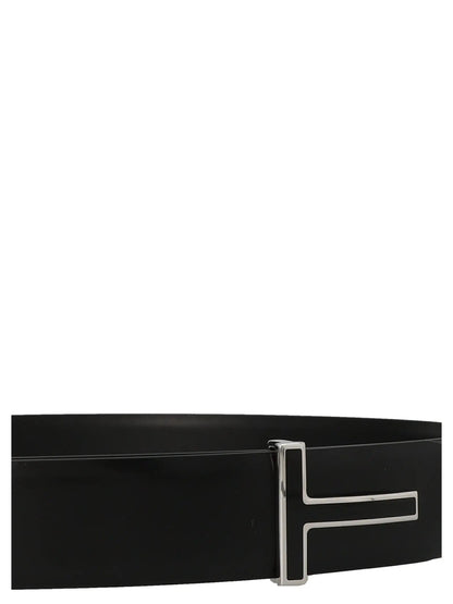 Tom Ford Black Calfskin Regular Belt