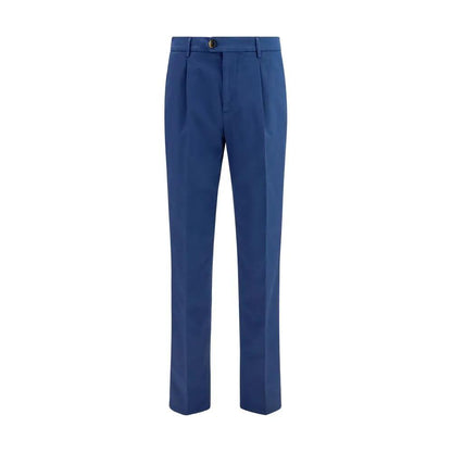 Brunello Cucinelli Blue Cotton Chino Pants