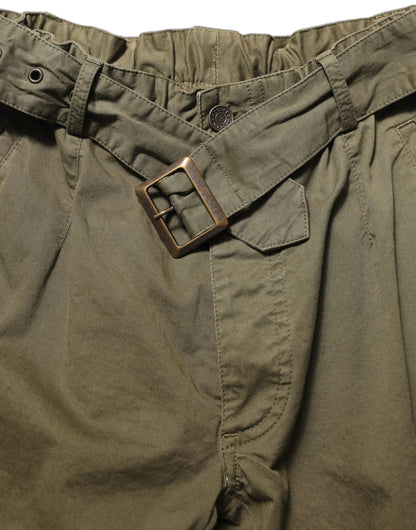 Dolce & Gabbana Olive Green High Waist Cargo Trouser Pants