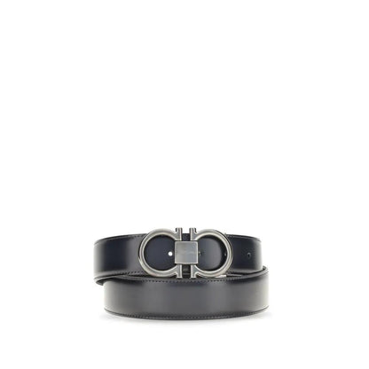 Ferragamo Blue Calf Leather Bos Taurus Regular Belt