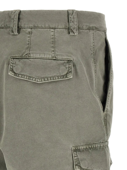 Brunello Cucinelli Bicolor Cotton Cargo Pants