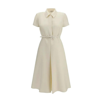 Fendi Beige Wool Oves Aries Casual Dress