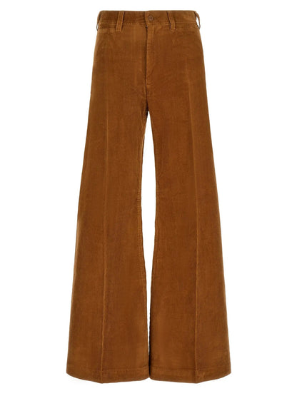 Polo Ralph Lauren Brown Cotton Flared Pants