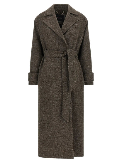 Kiton Brown Virgin Wool Coat