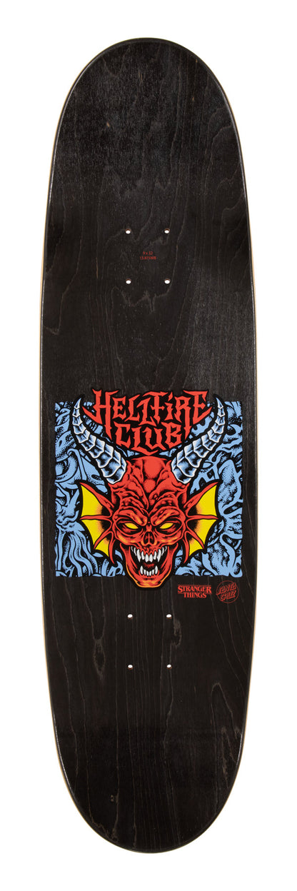 Santa Cruz x Stranger Things Skateboard Deck Hellfire Club Flames 9.0" x 32"