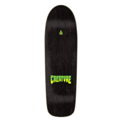 Creature Skateboard Deck Logo Spray Black 9.30" x 31.925"