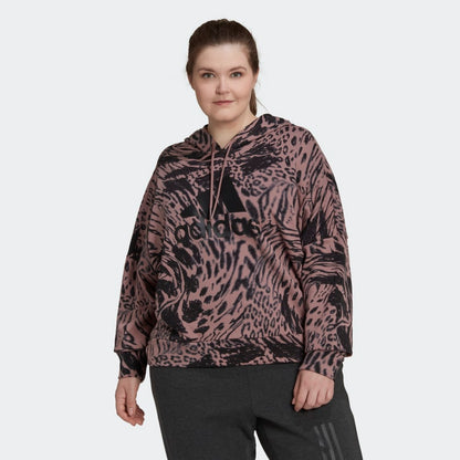 Women's adidas Future Icons Animal Print Hoodie (Plus Size)