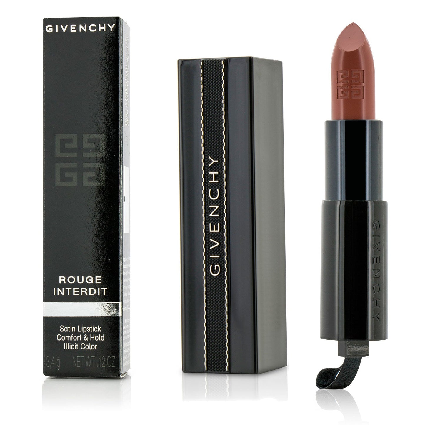 Givenchy Rouge Interdit Satin Lipstick - # 26 Midnight Red  3.4g/0.12oz