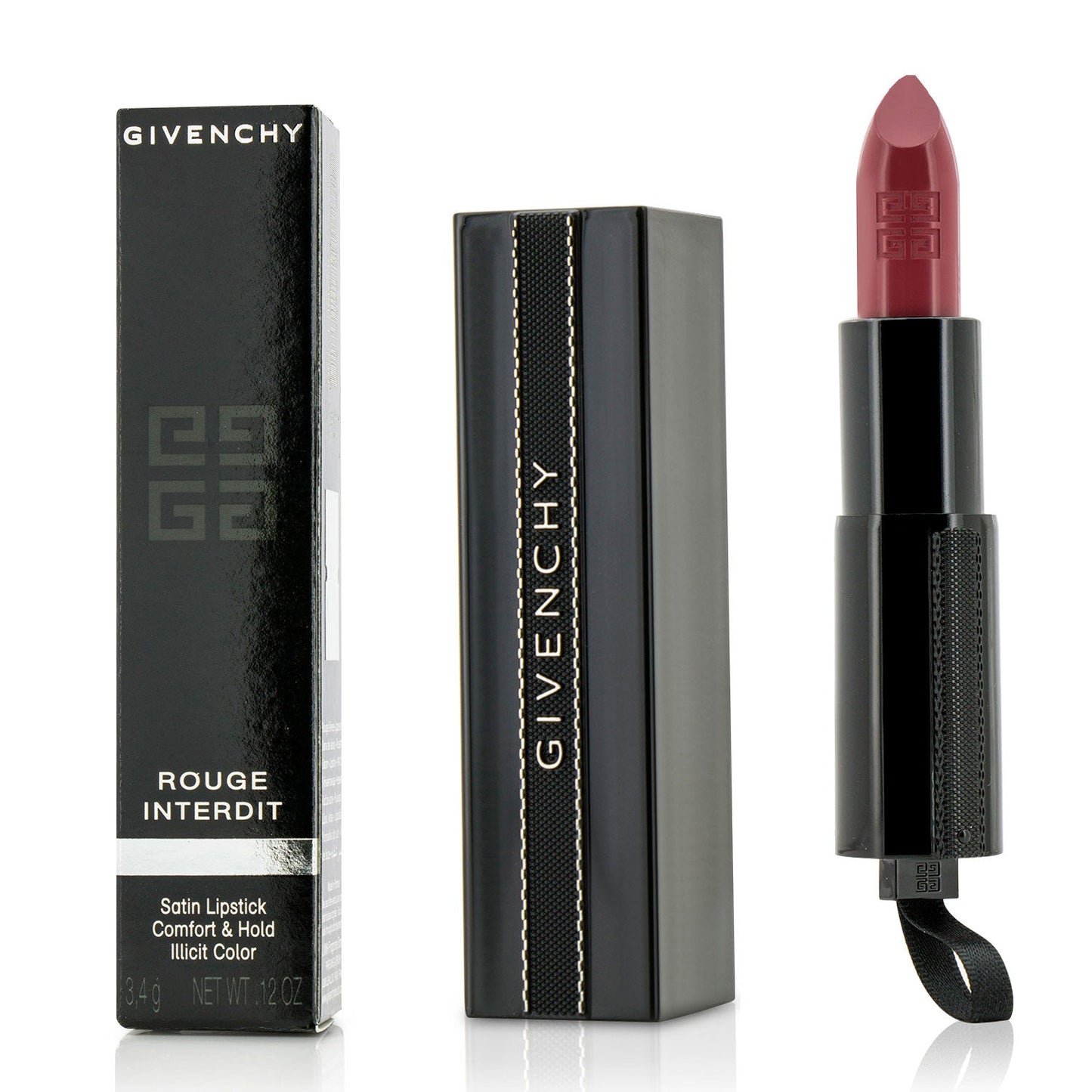 Givenchy Rouge Interdit Satin Lipstick - # 8 Framboise Obscur  3.4g/0.12oz