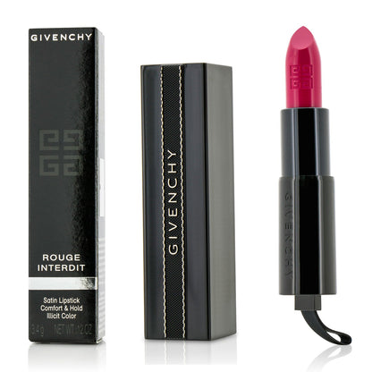 Givenchy Rouge Interdit Satin Lipstick - # 16 Wanted Coral (Box Slightly Damaged)  3.4g/0.12oz