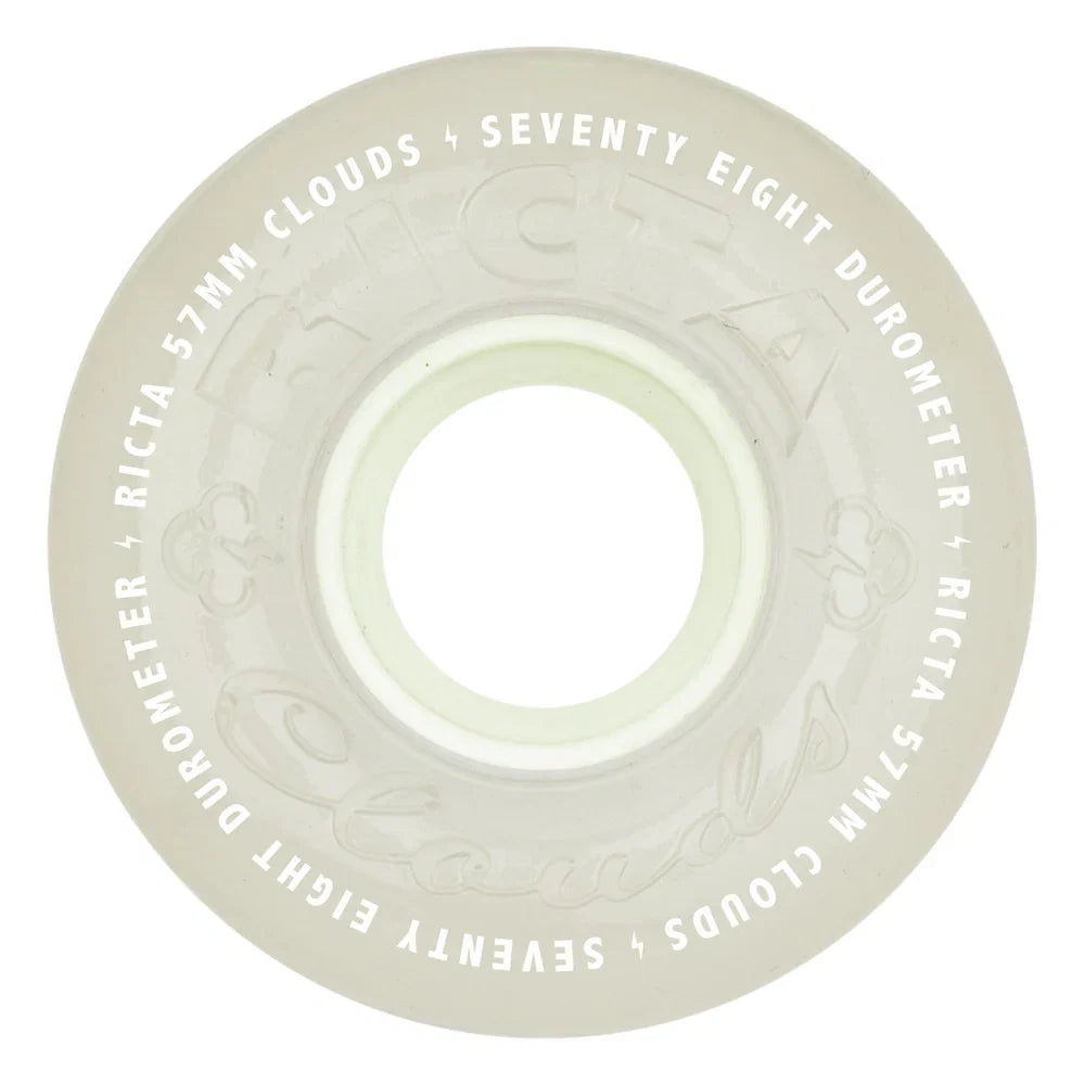 Ricta Clouds Wheels 57mm 78a - Aqua Glow In The Dark (Set)