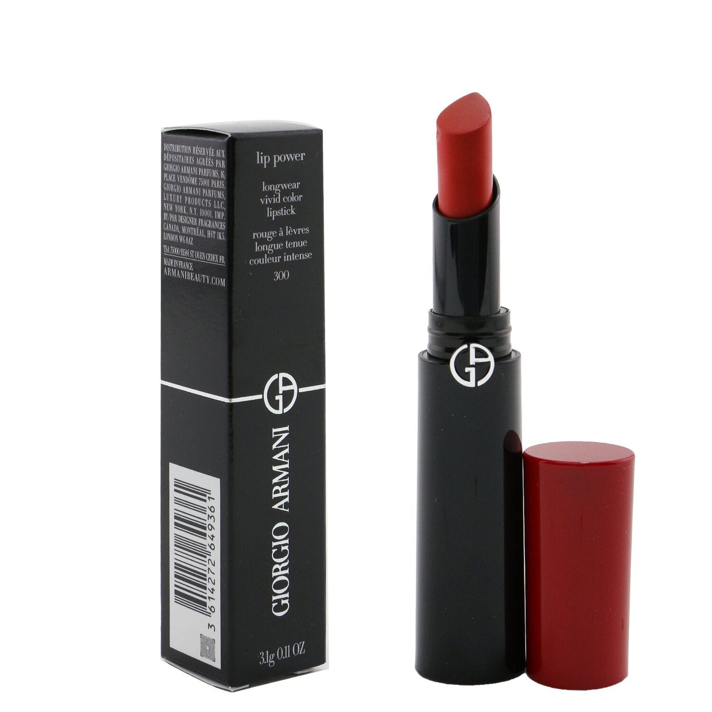 Giorgio Armani Lip Power Longwear Vivid Color Lipstick - # 500 Fatale  3.1g/0.11oz
