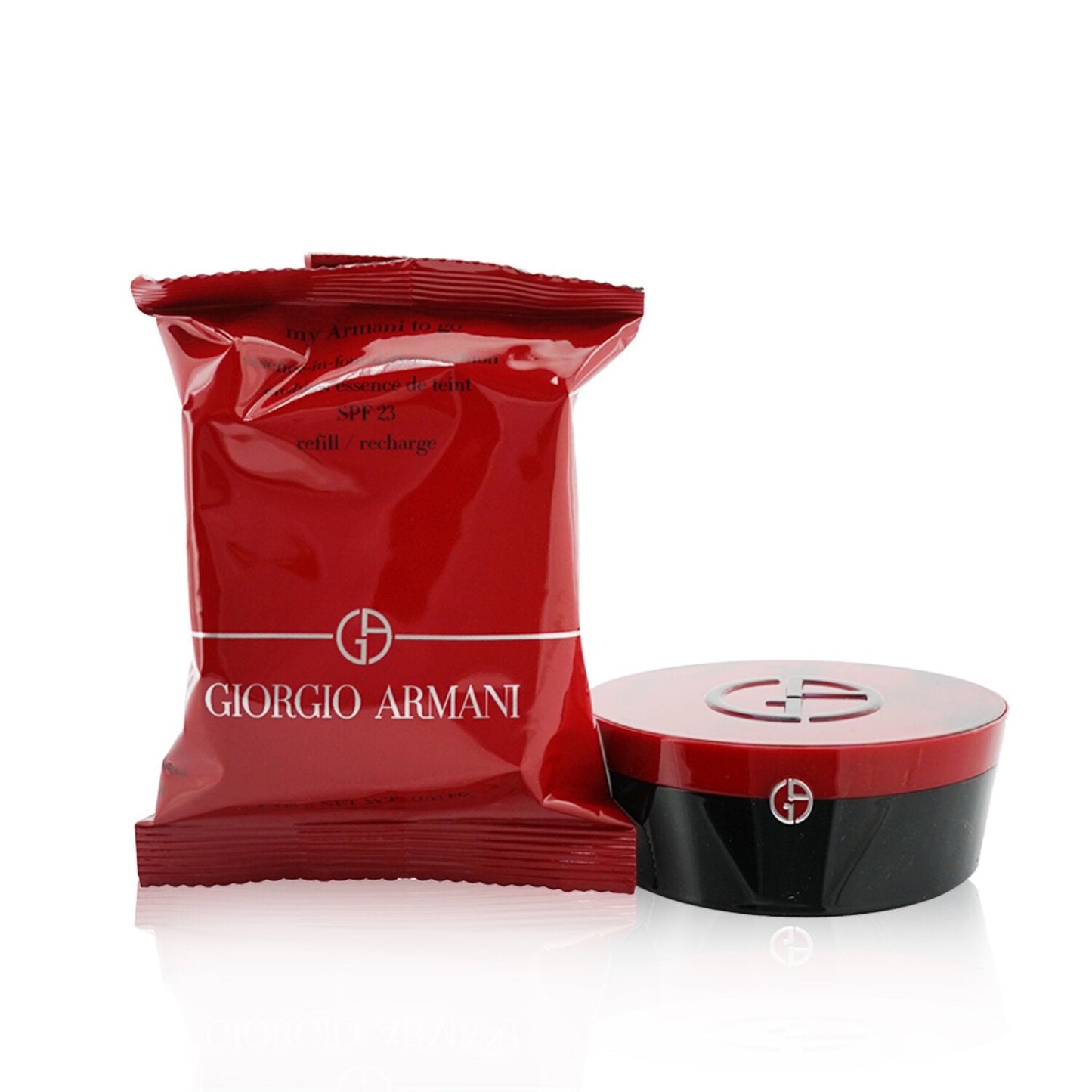 Giorgio Armani My Armani To Go Essence In Foundation Cushion SPF 23 (With Rouge Malachite Case) - # 3  15g/0.53oz