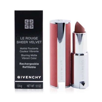 Givenchy Le Rouge Sheer Velvet Matte Refillable Lipstick - # 27 Rouge Infuse  3.4g/0.12oz