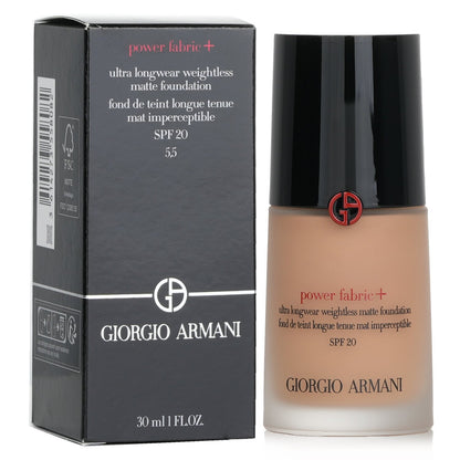 Giorgio Armani Power Fabric+ Ultra Longwear Weightless Matte Foundation SPF 20 - # 5 (Unboxed)  30ml/1oz