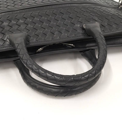Bottega Veneta 2-Way Shoulder Bag Business Intrecciato Leather Black