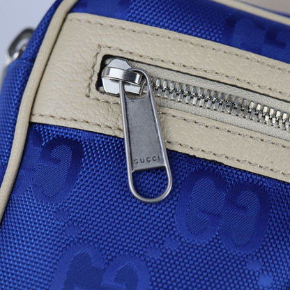 Gucci Belt Bag Body Nylon Leather Blue Beige Off The Grid