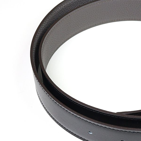 Hermes Belt Buckle H & Leather 32 Box Calf 135 Vaux Togo Black Ethane