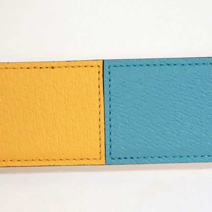 Gucci Belt Leather Light Blue Yellow