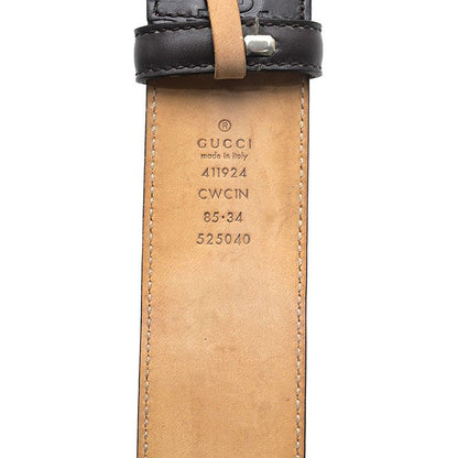 Gucci Interlocking Buckle Belt Black