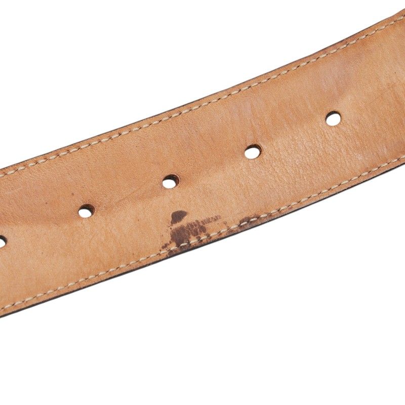 Gucci Guccissima Interlocking Belt 34 Black Leather