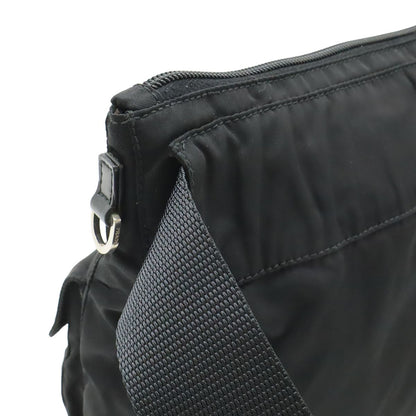 Prada Triangle Logo Belt Bag Waist Pouch Bag Nylon Leather Nero Black Silver
