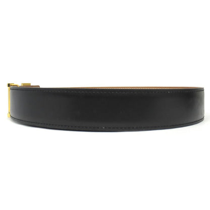 Hermes Buckle Reversible Belt Box Calfskin Leather 70 Black Beige
