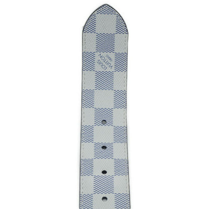 Louis Vuitton Ceinture Reverse Damier Belt All Over Pattern Leather Blue Black