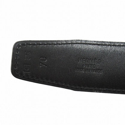 Hermes Buckle Reversible Belt Leather Constance Gold Vintage 70 Gray Black