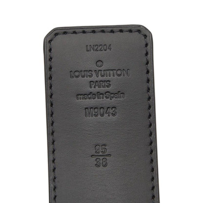 Louis Vuitton Monogram Eclipse Belt LV Initial 40 mm Reversible 38 Black Leather