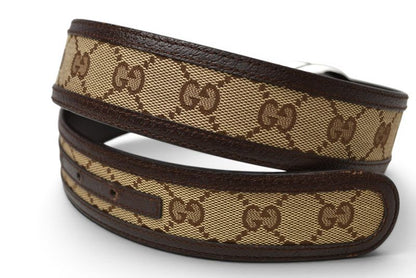Gucci Belt GG Buckle Brown Beige 85